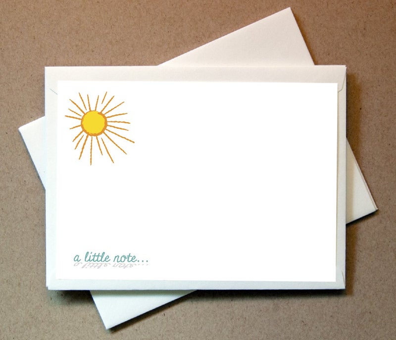 Little Notes by Comptime Sun Note Cards (24 Non-foldover Cards and Envelopes),4.25 x 6 - Image 1